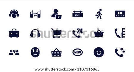 Customer icon. collection of 18 customer filled icons such as credit card, man with laptop, call, toolbox, 24 hours support, new. editable customer icons for web and mobile.