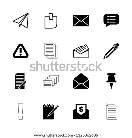 Message icon. collection of 16 message filled and outline icons such as envelope, pen, pin, envelope with dollar bill. editable message icons for web and mobile.