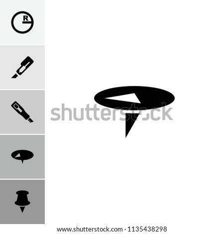 Stationery icon. collection of 6 stationery filled icons such as cutter, pin. editable stationery icons for web and mobile.