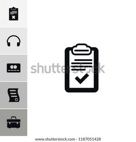 Customer icon. collection of 6 customer filled icons such as headset, clipboard, bill of house sell, credit card. editable customer icons for web and mobile.
