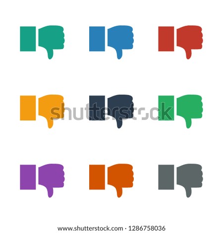 dislike icon white background. Editable filled dislike icon from e-commerce. Trendy dislike icon for web and mobile.