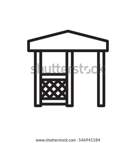 gazebo icon illustration isolated vector sign symbol