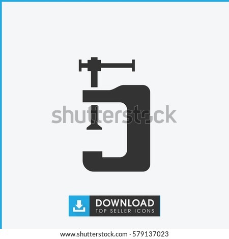 vice clamp icon illustration isolated vector sign symbol