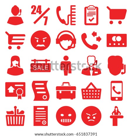 Customer icons set. set of 25 customer filled icons such as credit card, airport desk, call, toolbox, angry emot, customer support, operator, clipboard, sale tag