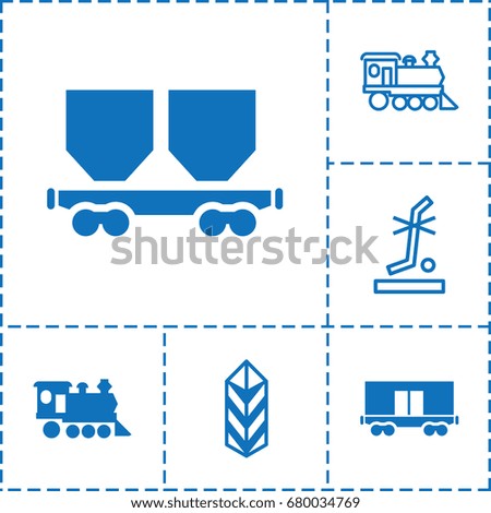 Freight icon. set of 6 freight filled and outline icons such as cargo, cargo wagon, locomotive
