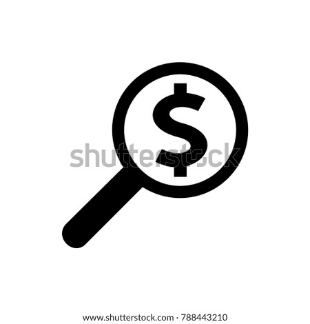 dollar search icon illustration isolated vector sign symbol 