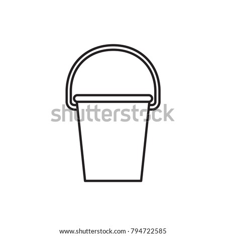 bucket icon illustration isolated vector sign symbol