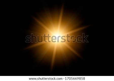 Optical lens flare on black background. Stock foto © 