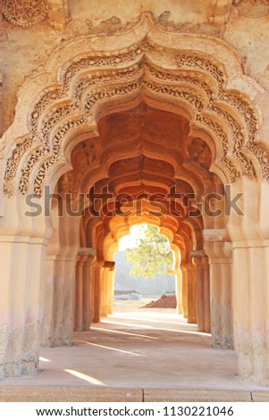 Similar – Image, Stock Photo Lotus Mahal at Hampi