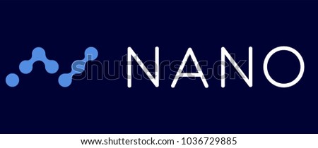 logo of the crypto currency NANO . Electronic money. Example of vector illustration