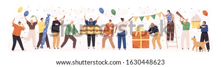 Similar – Image, Stock Photo party celebration happy birthday frame