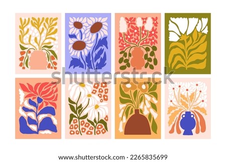 Similar – Image, Stock Photo Vase with colorful flowers on small table