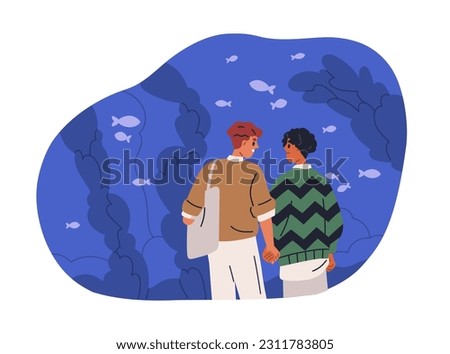 Similar – Image, Stock Photo Gay couple spending time together.