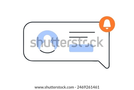 New message notification. Receiving online comment. Speech bubble. Messaging, internet communication concept. Social media, digital response. Flat vector illustration isolated on white background