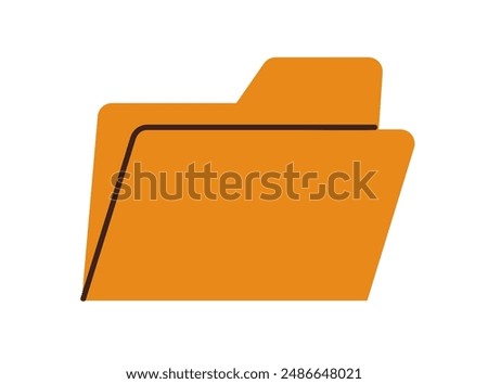 Computer folder. New empty file icon. Digital document, binder. Directory, storage archive. Business bureaucracy, saving digital information. Flat vector illustration isolated on white background