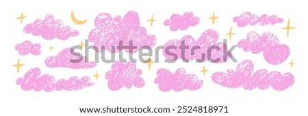 Similar – Image, Stock Photo Child painting shapes in the snow in giant format