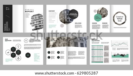 black and white brochure