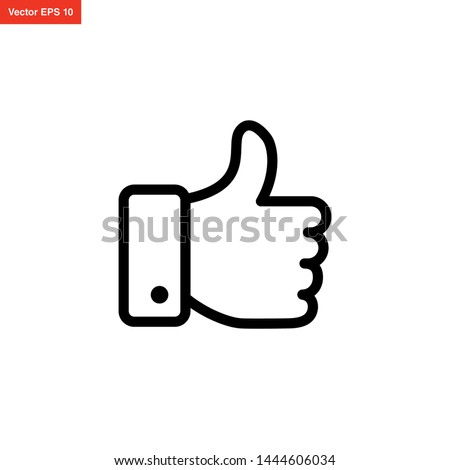 hand thumb icon line art style