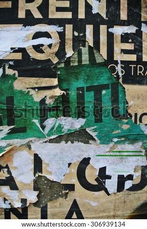 Photograph of urban collage background or paper texture