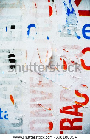 Photograph of urban collage background or paper texture