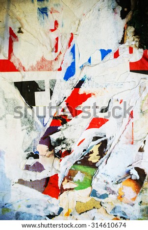 Photo of urban collage background or typography paper texture