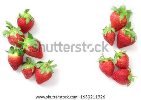 Similar – Image, Stock Photo topview of strawberries on wooden background