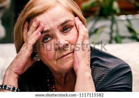 Similar – Image, Stock Photo portrait of a worried thoughtful boy