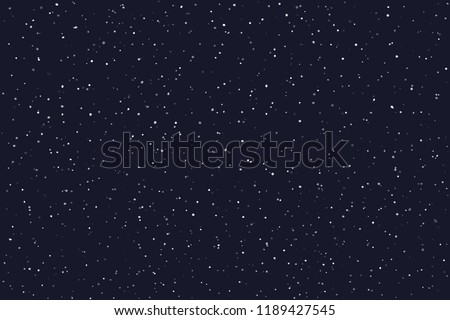 Stary night sky horizontal background. Vector illustration