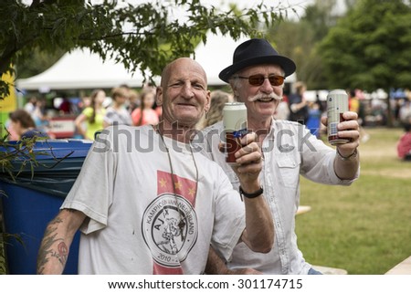 Amsterdam, The Netherlands - July, 5 2015: during Amsterdam Roots Open Air, a cultural festival held in Park Frankendael on 05/07/2015