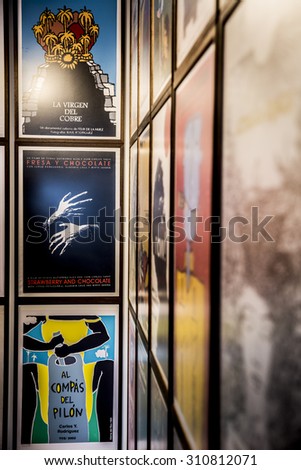 Amsterdam, The Netherlands - August 15 2015: opening of the Cuban Film Posters exhibition Soy Cuba as part of World Cinema Amsterdam, a world film festival held from 14 to 23/08/2015