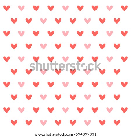 Valentine’s Day Hearts and Flowers Pattern Vector | 123Freevectors