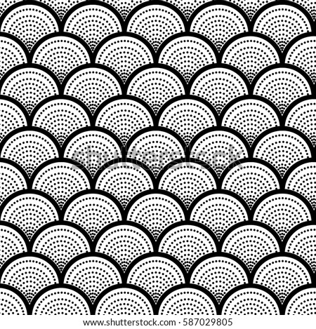 seamless pattern geometric vector illustration repeating background black and white