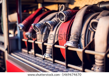 Similar – Image, Stock Photo Fire engine 112 Emergency call