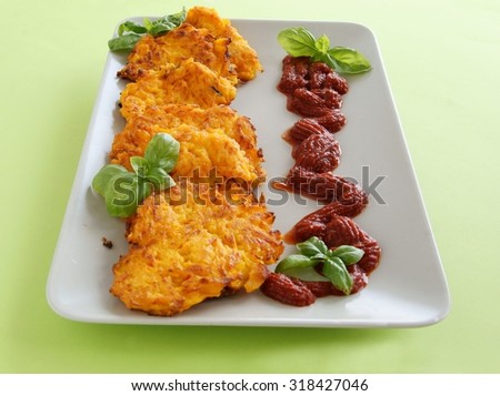 pancake with pumpkin as vegetarian meal