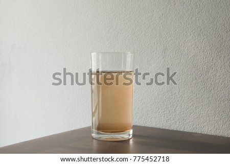 Similar – Image, Stock Photo Contaminated brown water in a pond in nature