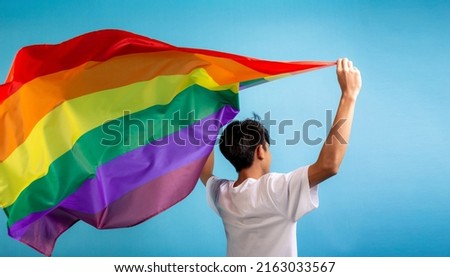 Similar – Image, Stock Photo rainbow crossing Freedom