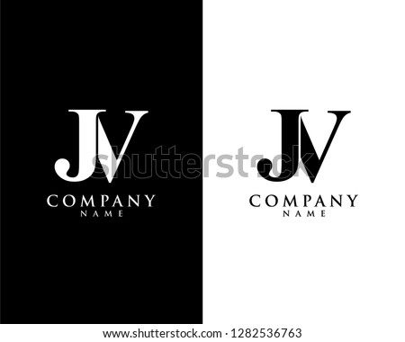 jv/vj initial company name logo template vector Stock fotó © 