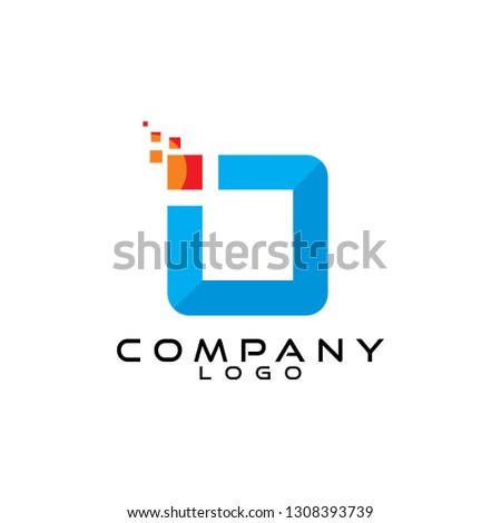 io, oi letter tech, ict and it logo design vector