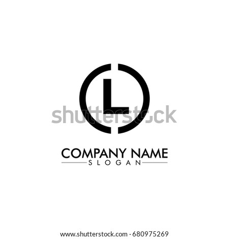 company logo vector of the letter L black color