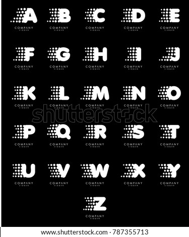A to Z letter logo vector with black background Stock fotó © 