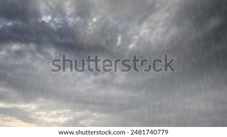 Similar – Image, Stock Photo Heavy rain on a black flat roof