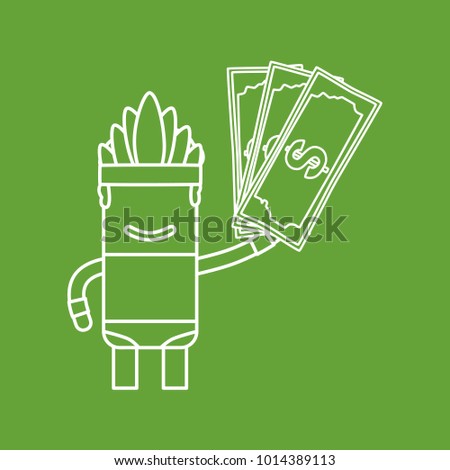 Carnival dancer holding money, vector illustration design. Carnival characters collection.