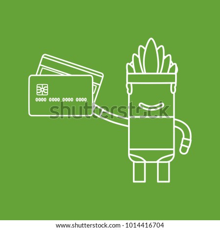 Carnival dancer holding a credit card, vector illustration design. Carnival characters collection.