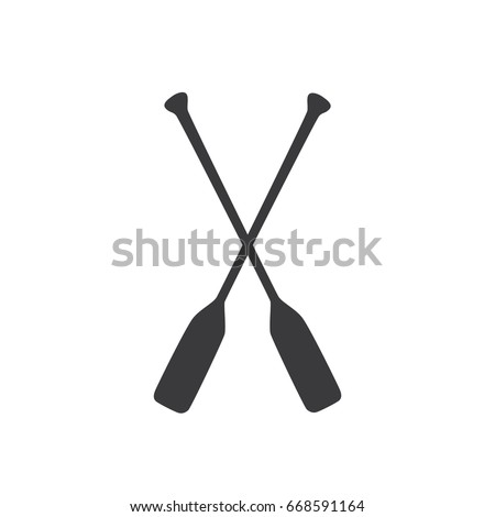 Crossed oars icon, vector illustration design. Boats collection. ストックフォト © 