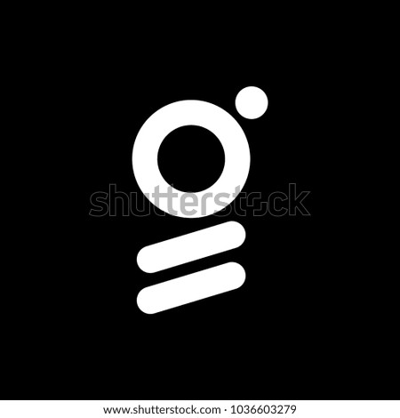 G logo abstract isolated in black. Stok fotoğraf © 
