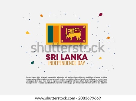 Sri lanka independence day background banner poster for national celebration on February 4 th.