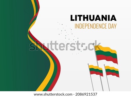 Lithuania independence day background banner poster for national celebration on march 11.