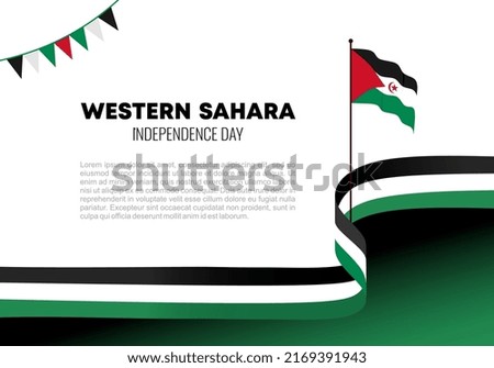 Western sahara independence day background banner poster for national celebration on february 27.