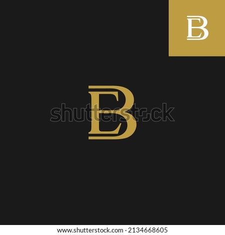 EB ,BE Initial Letter Logo Template; Monogram logo of letter EB, BE