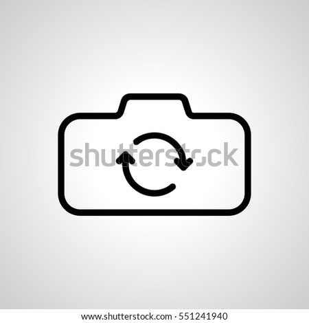 rotate-camera icon. isolated sign symbol